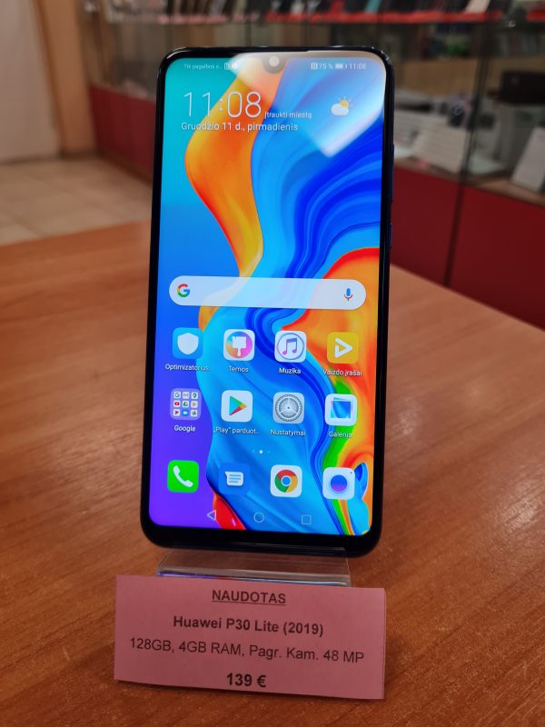 Huawei P30 Lite 128 GB (naudotas) - Mobas.lt