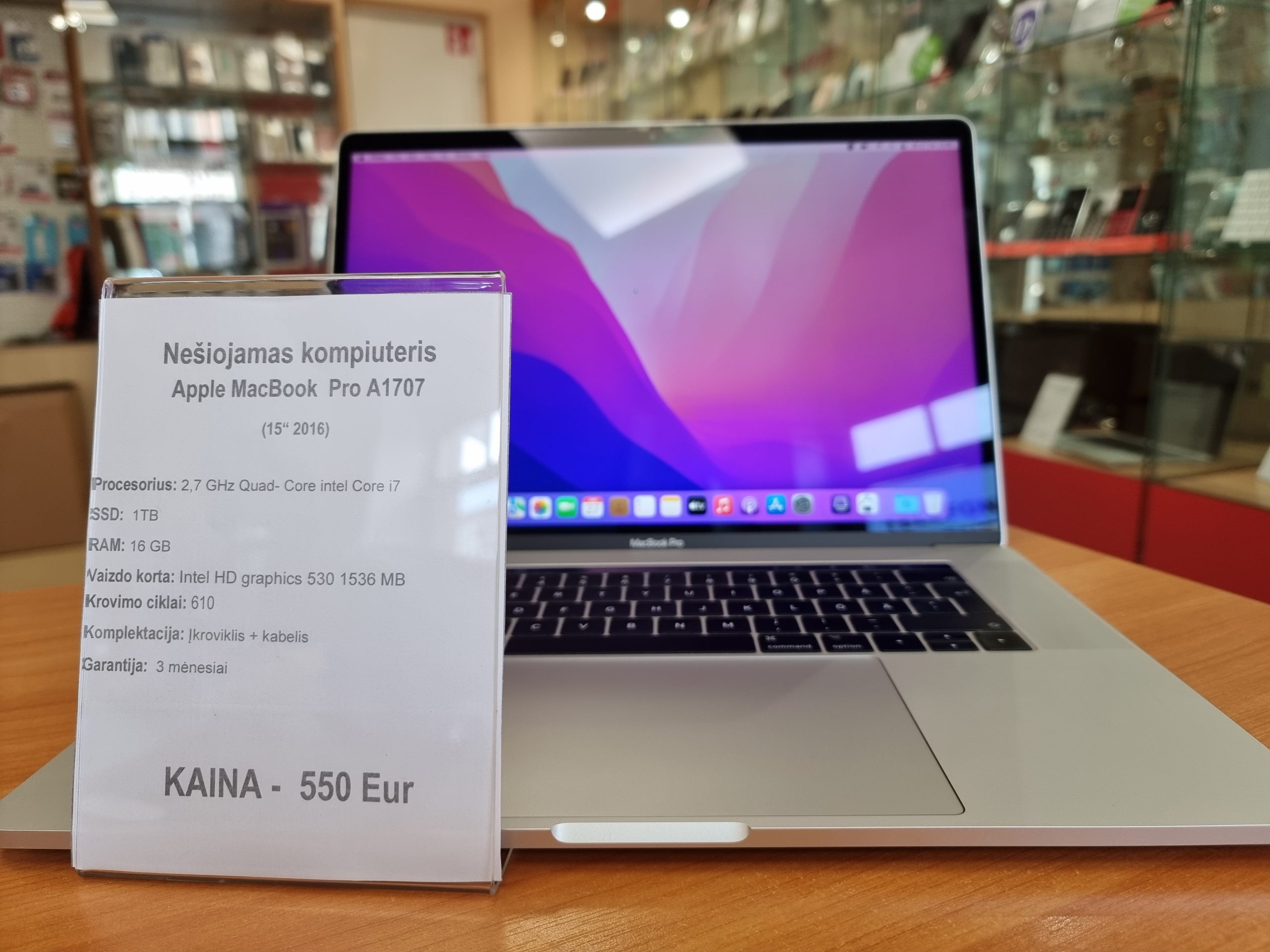 MacbookPro 15インチ 2016 Core-i7 16GB 1TB Macbook Pro 2016 15 Inch 1tb 2.6 GHz Quad-Core Intel Core i7