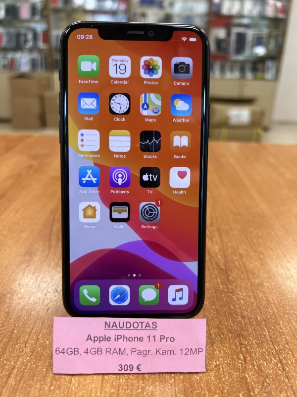 Apple iPhone11Pro 64GB 本体 iPhone 11 Pro 64GB Space Gray MWC22ET/A kaina tik 979 €