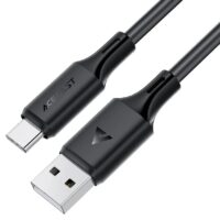USB kabelis Acefast C17-04 USB-A to USB-C 1.2m juodas