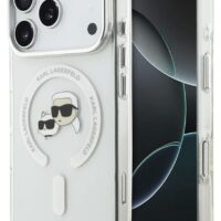 Dėklas Karl Lagerfeld IML K&CH Heads Metal Frame MagSafe Apple iPhone 17 Pro