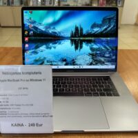 Apple MacBook Pro 15” 2016 SU WINDOWS 11 i7, 16 GB RAM, 256 GB SSD (Naudotas)