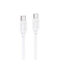 USB kabelis Hoco X115 240W USB-C to USB-C 1.0m baltas