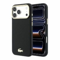 Dėklas Lacoste PU Leather Champs Elysees Gold Logo MagSafe Apple iPhone 18 Pro Max