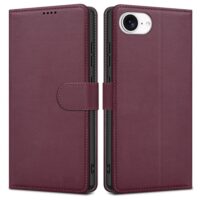 Dėklas Fancy Wallet Samsung S741 S26 FE tamsiai raudonas