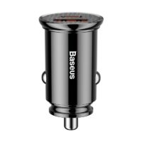 Automobilinis įkroviklis Baseus Circular Plastic 30W USB-C/USB-A juodas CCALL-YS01